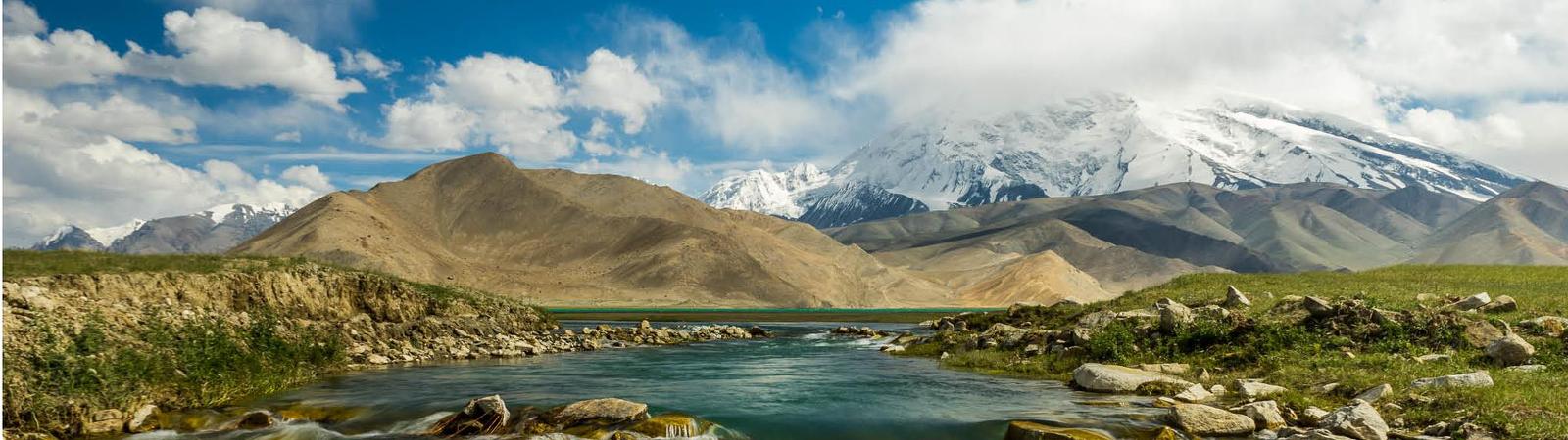 Hiking along the edge of Karakol Lake, on the Chinese side of the Karakoram Highway |  <i>Jarryd Salem</i>