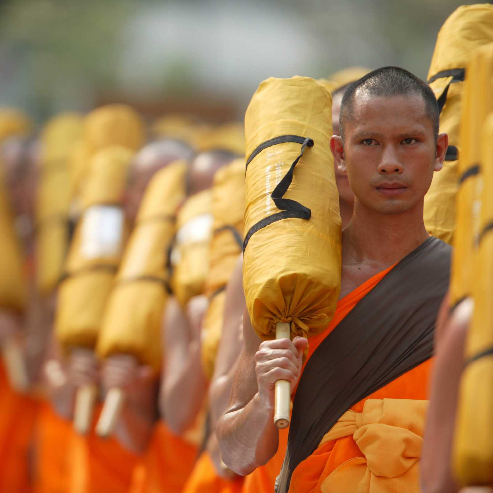 Monk procession, Bangkok