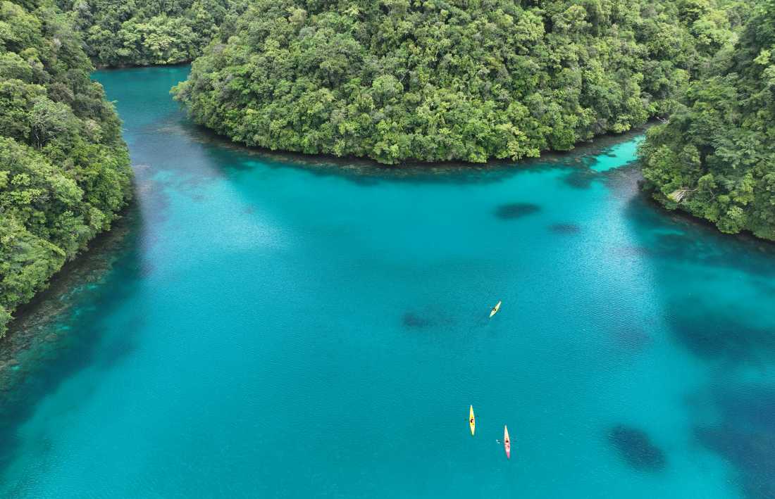 Kayaking the tranquil waters of Palau