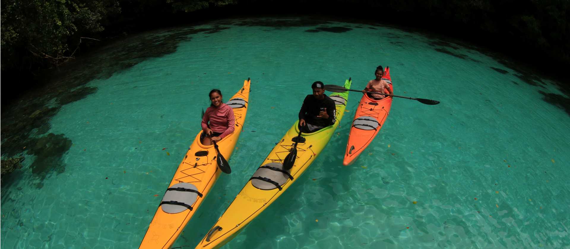 Kayaking crystal waters