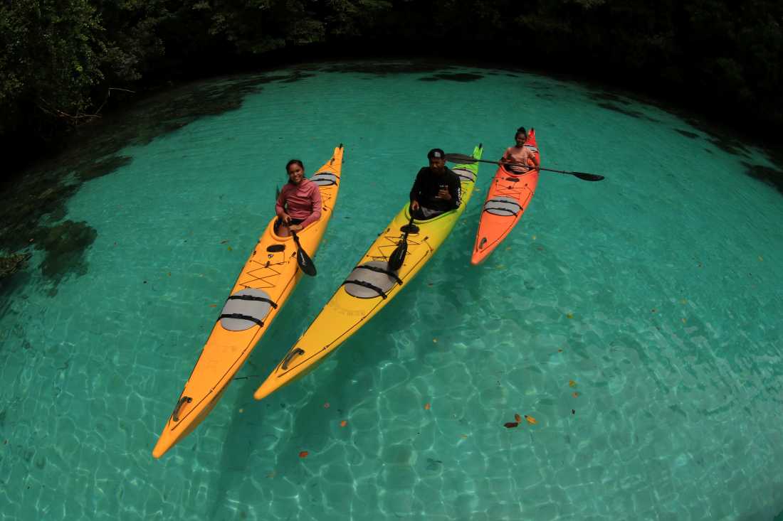 Kayaking crystal waters