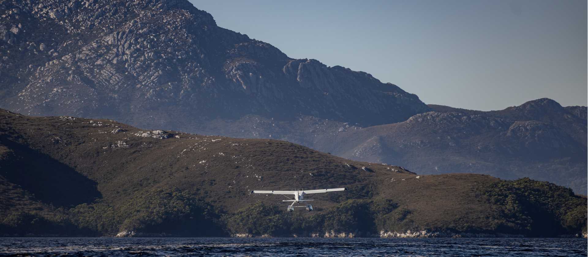 Seaplane taking off in Bathurst Harbour