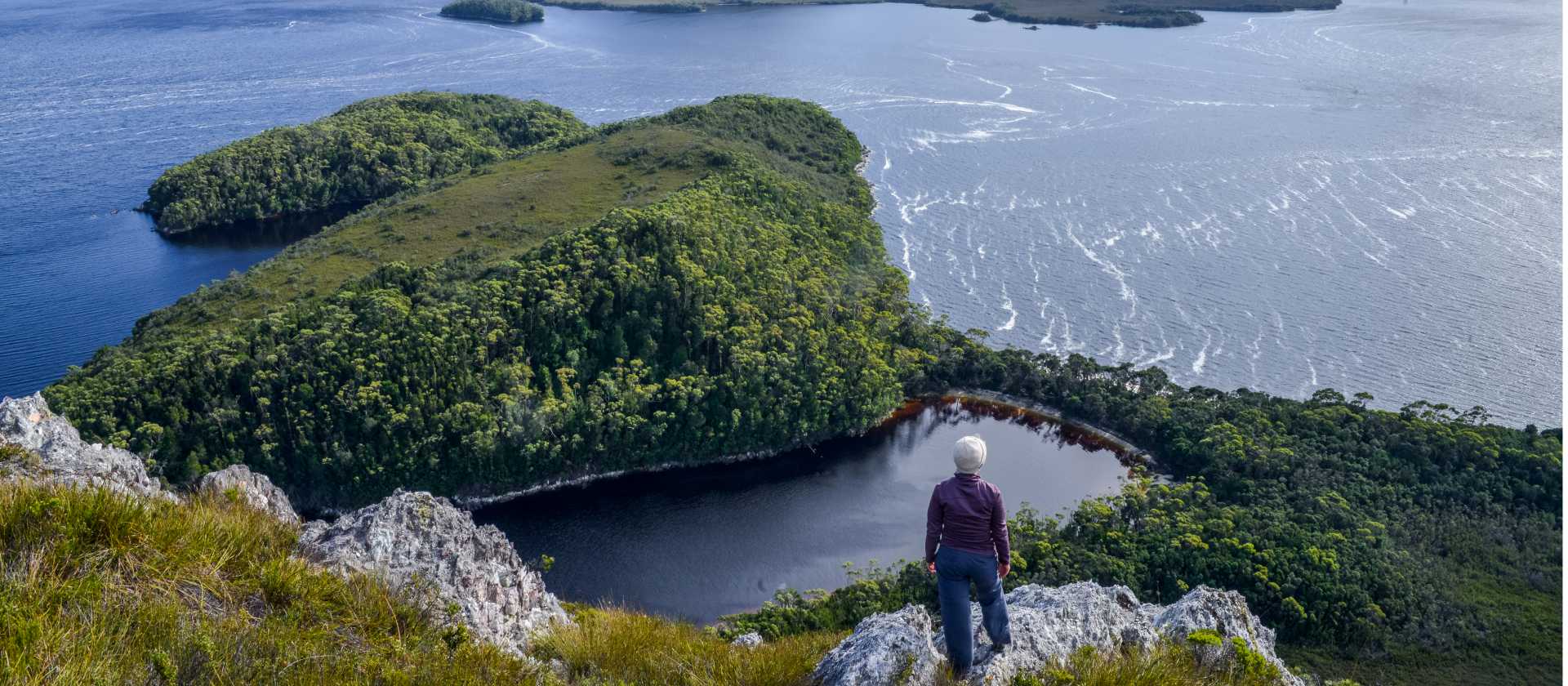Spectacular view from Balmoral Hill across Port Davey