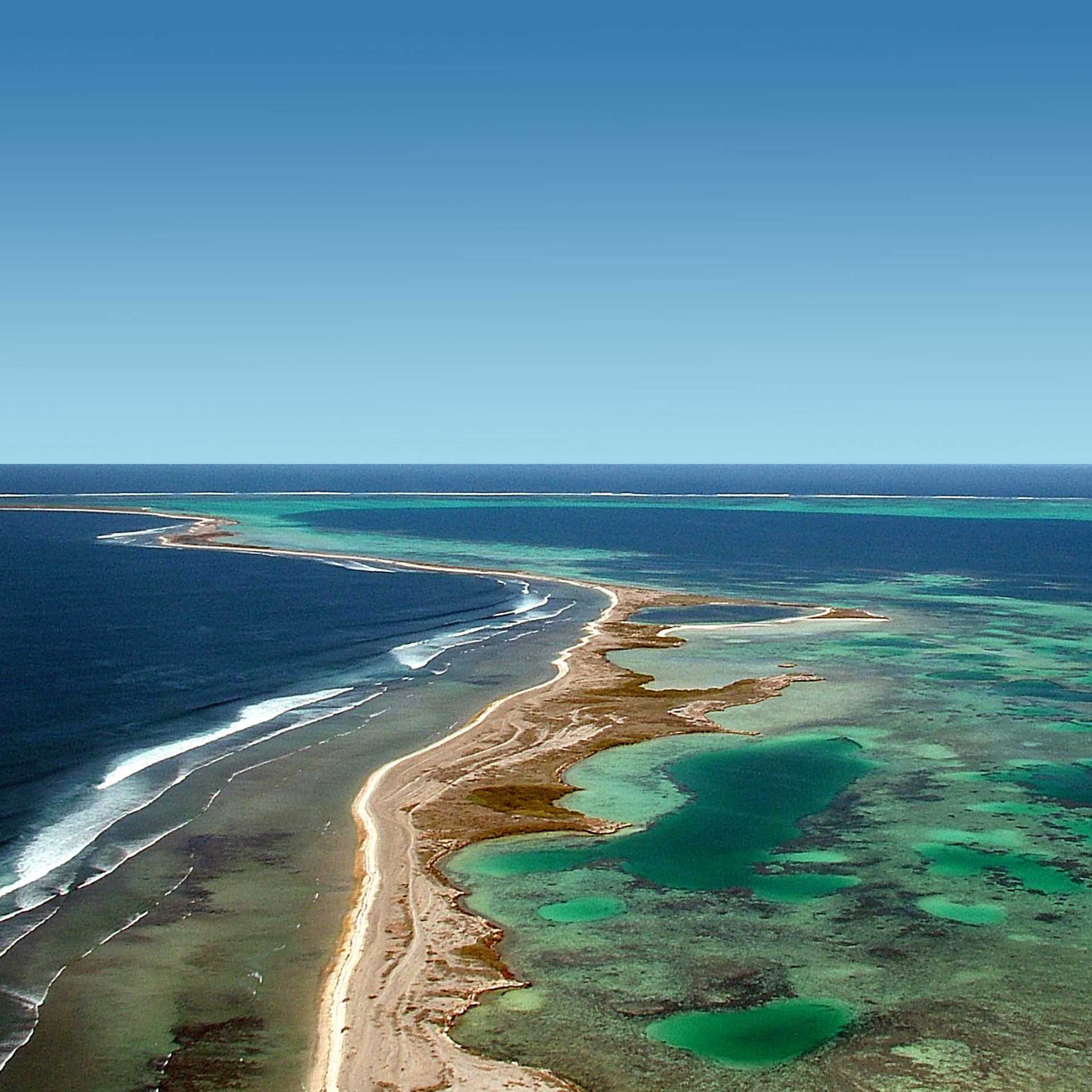 Aerial view of the Abrolhos Islands | Australia's Coral Coast