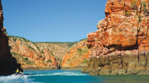 Gap with horizontal waterfall, Talbot Bay, near Buccaneer Archipelago | Peter Walton
