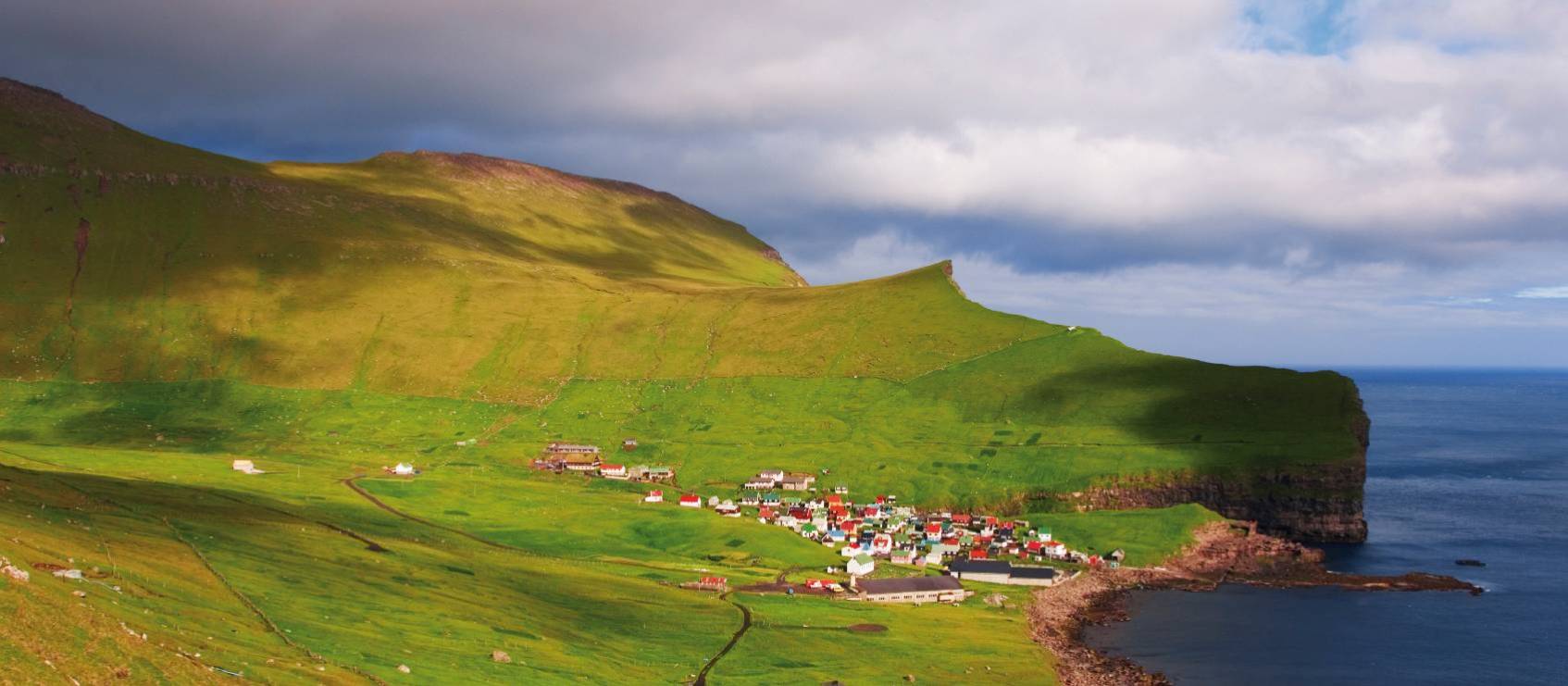 Small village on the Faroe islands