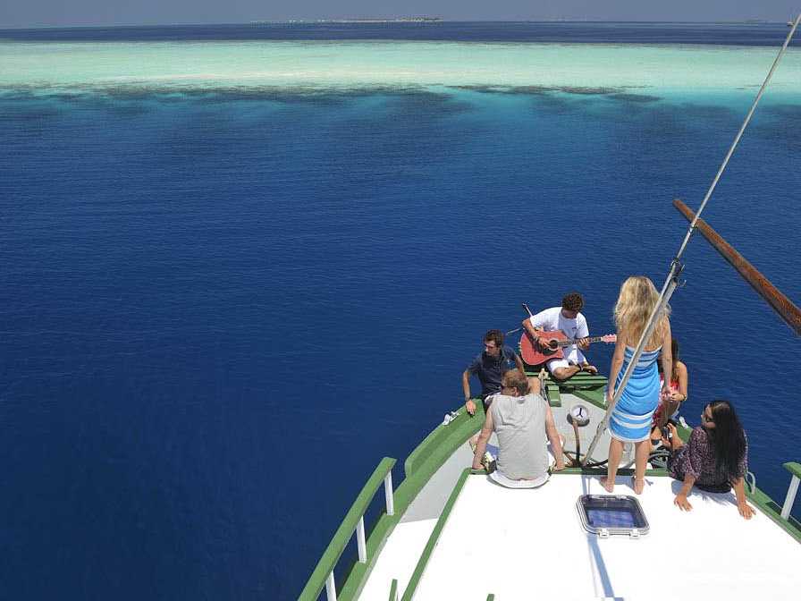 Crystal clear waters of the Maldives