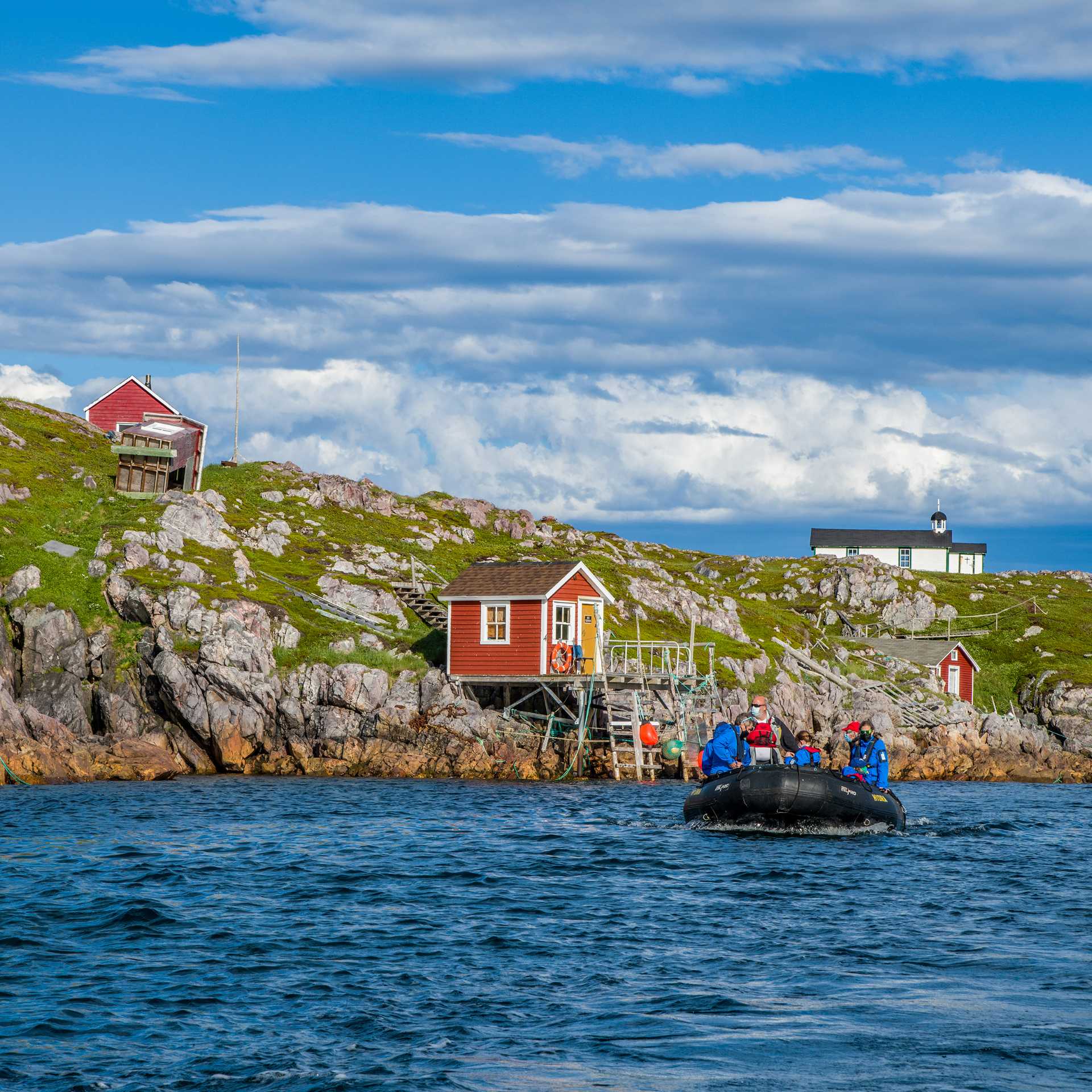 Landing by Zodiac in one of Newfoundland’s remote harbours | Andre Gallant