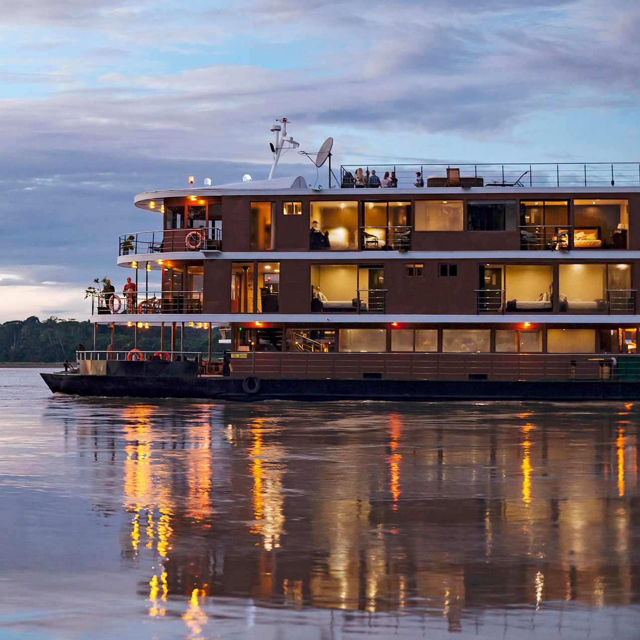 The beautiful Anakonda explores the Amazon in Ecuador