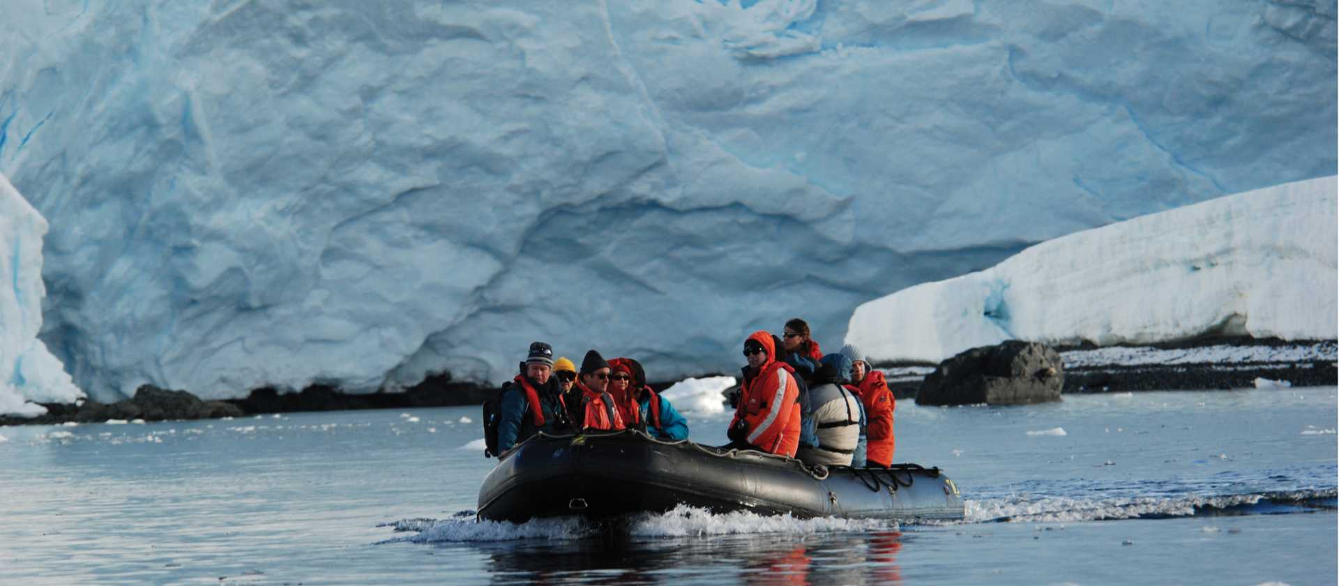 Zodiac cruising in the Antarctic | Eve Ollington