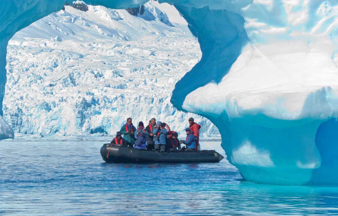 Zodiac cruising in the Antarctic Peninsula | Peter Walton