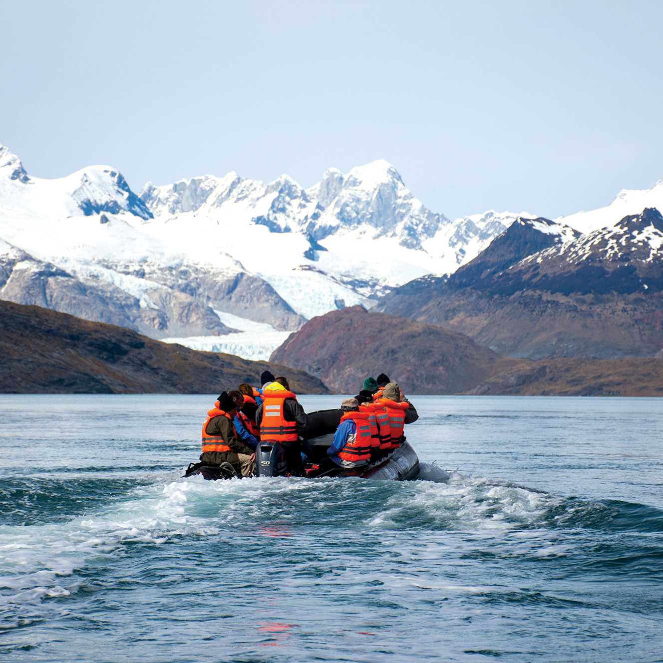 Zodiac cruising in Patagonia with Australis
