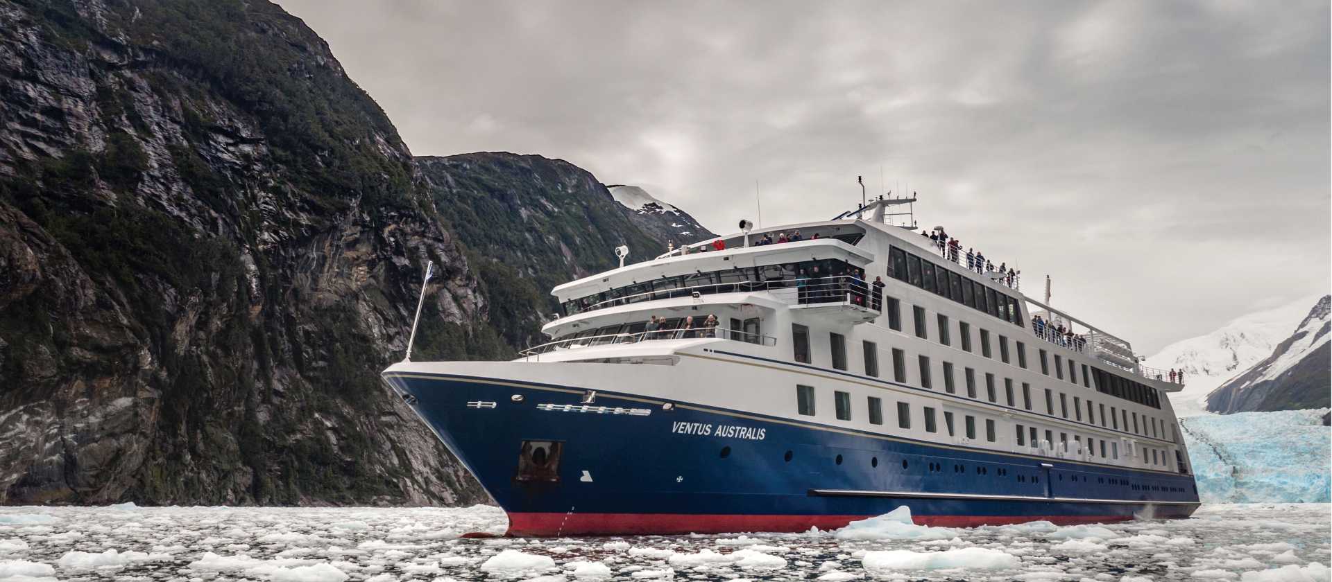 Ventus Australis sailing through pack ice