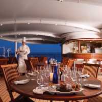 The outside dining area