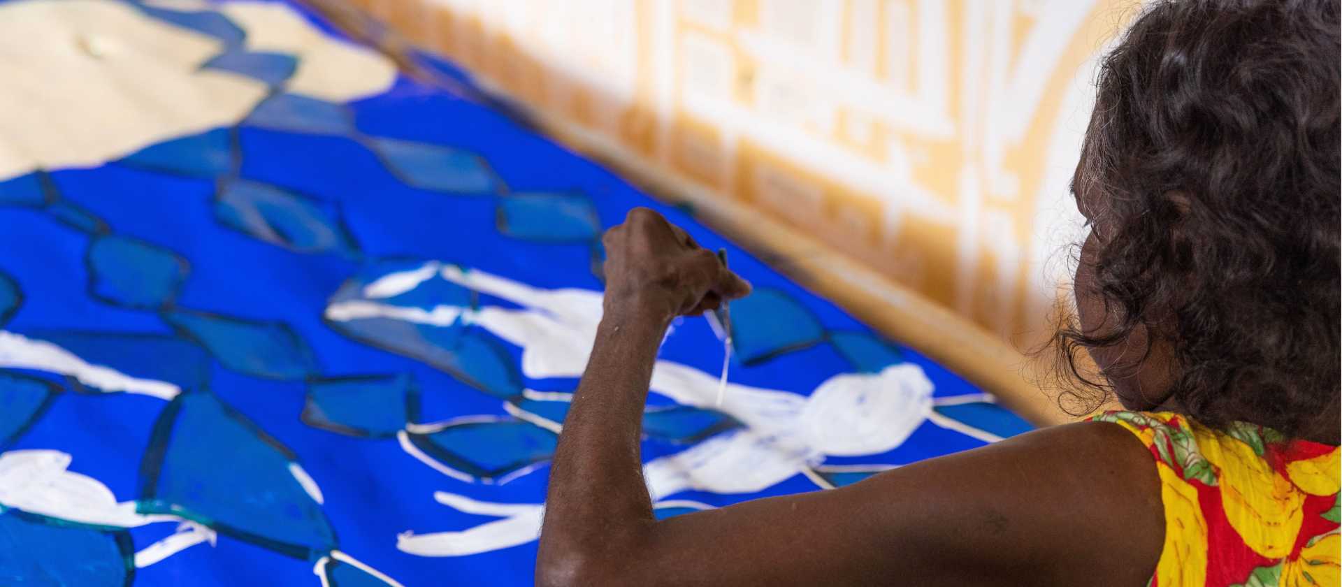 Discover the incredible art at the Buku-Larrnggay Mulka Centre, Yirrkala | Tourism NT/Sean Scott Buku-Larrnggay Mulka Centre