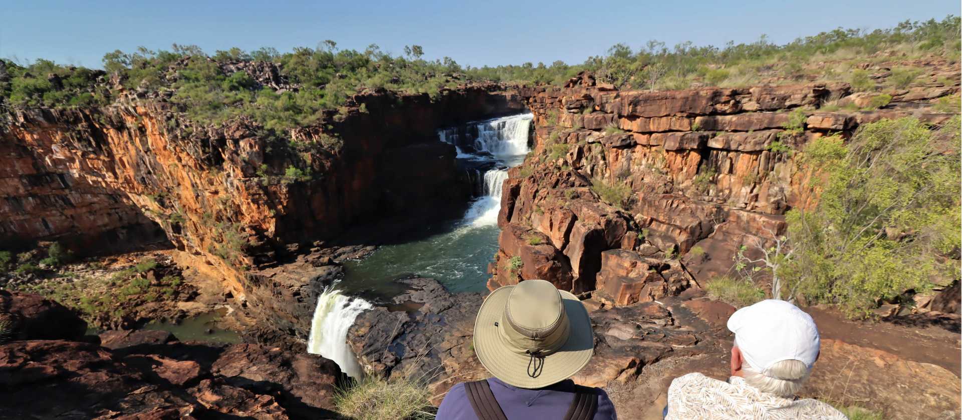 Admiring the view of Mitchell Falls