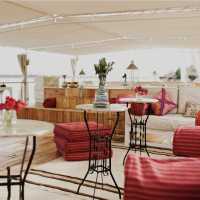 The bar and restaurant area