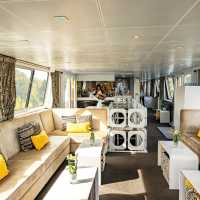 The salon bar aboard MS Madeleine