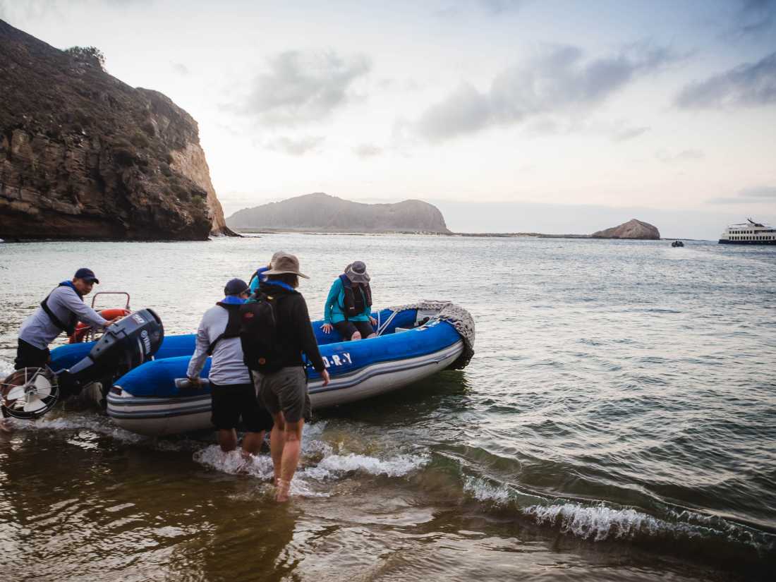 Zodiac cruising is an everyday part of travel in the Galapagos