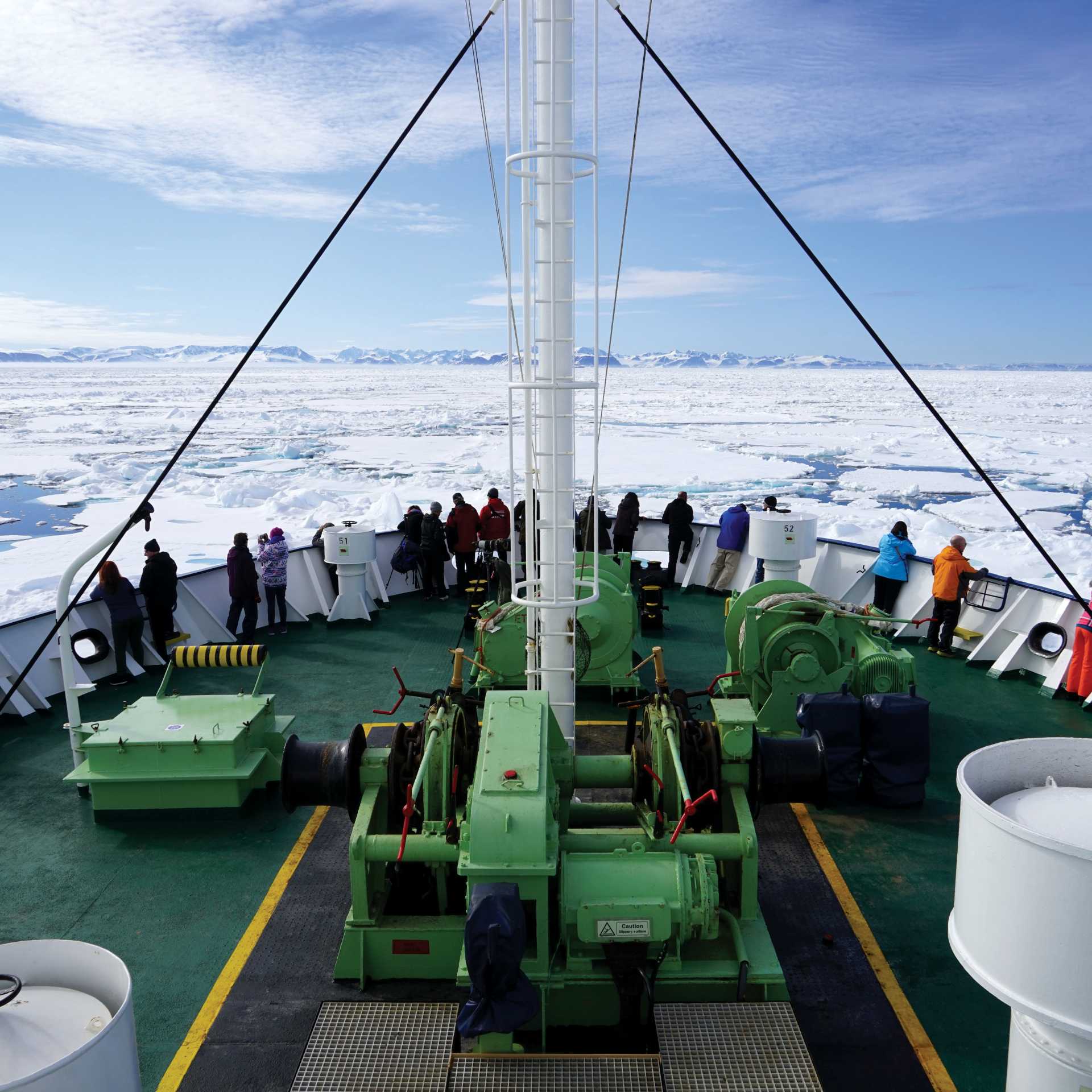 On deck keeping an eye out for Polar Bears | Gesine Cheung