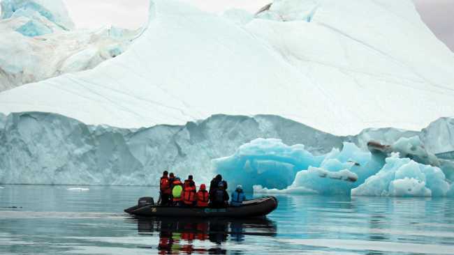 Zodiac cruising in the Arctic | Rachel Imber