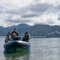 Zodiac cruising near Blumine Island | Fiona Wardle