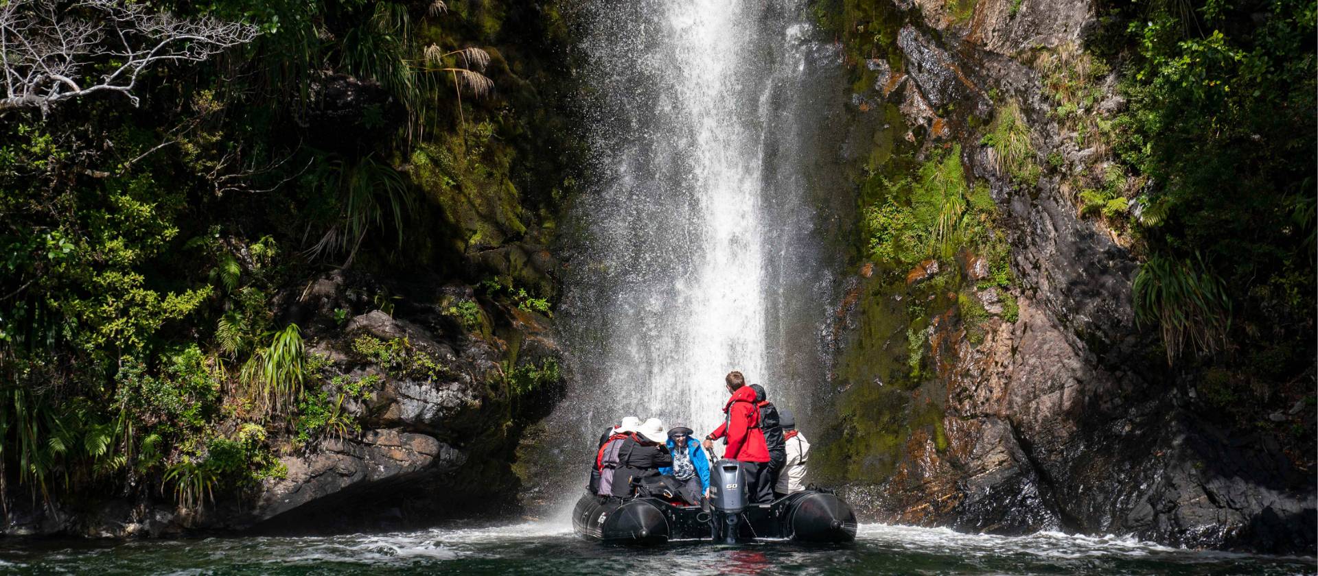 Zodiac cruising in Dusky Sound | Fiona Wardle