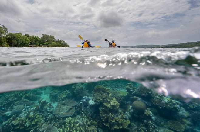 Kayaking Frigate Island in the Solomon's |  S Bradley