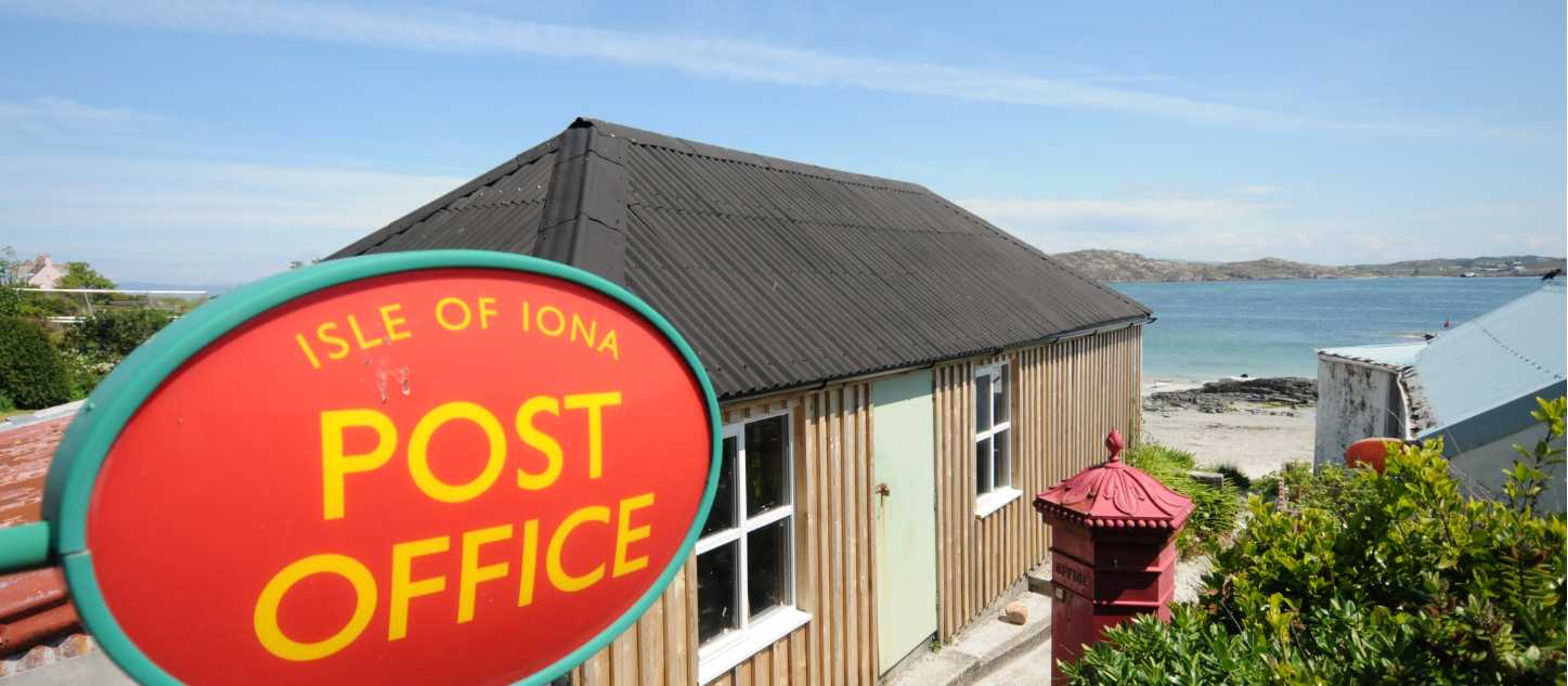 The distinctive Isle of Iona Post Office sign | Aaron Russ