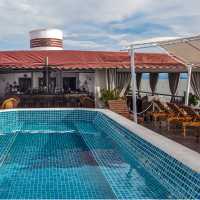 Relax in the pool area