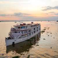 The Jahan on the Mekong River at sunset, Cai Lay, Tien Giang, Vietnam