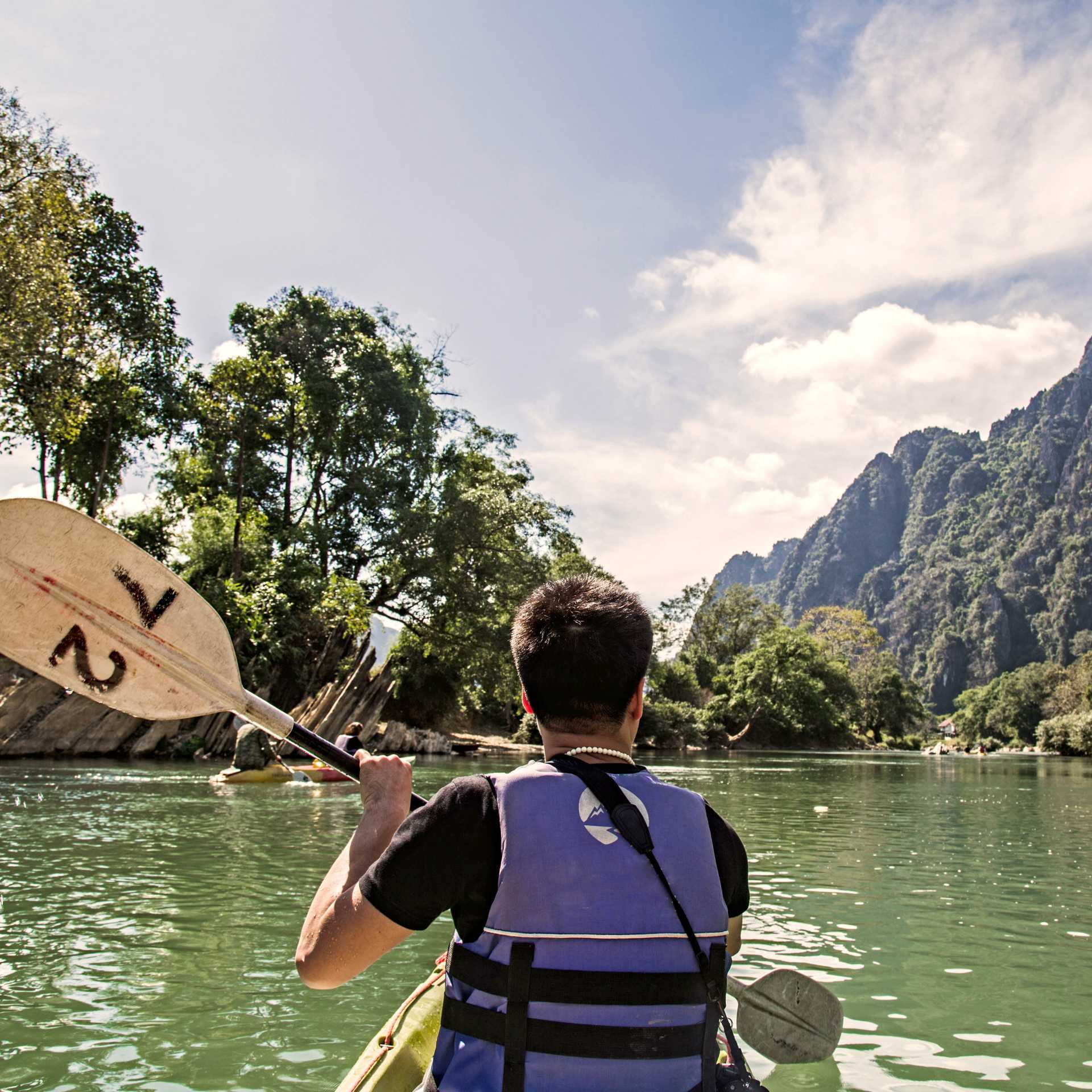 Kayaking in Laos