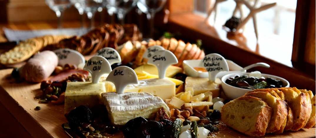 Artisan cheeses, cured meats and accompaniments