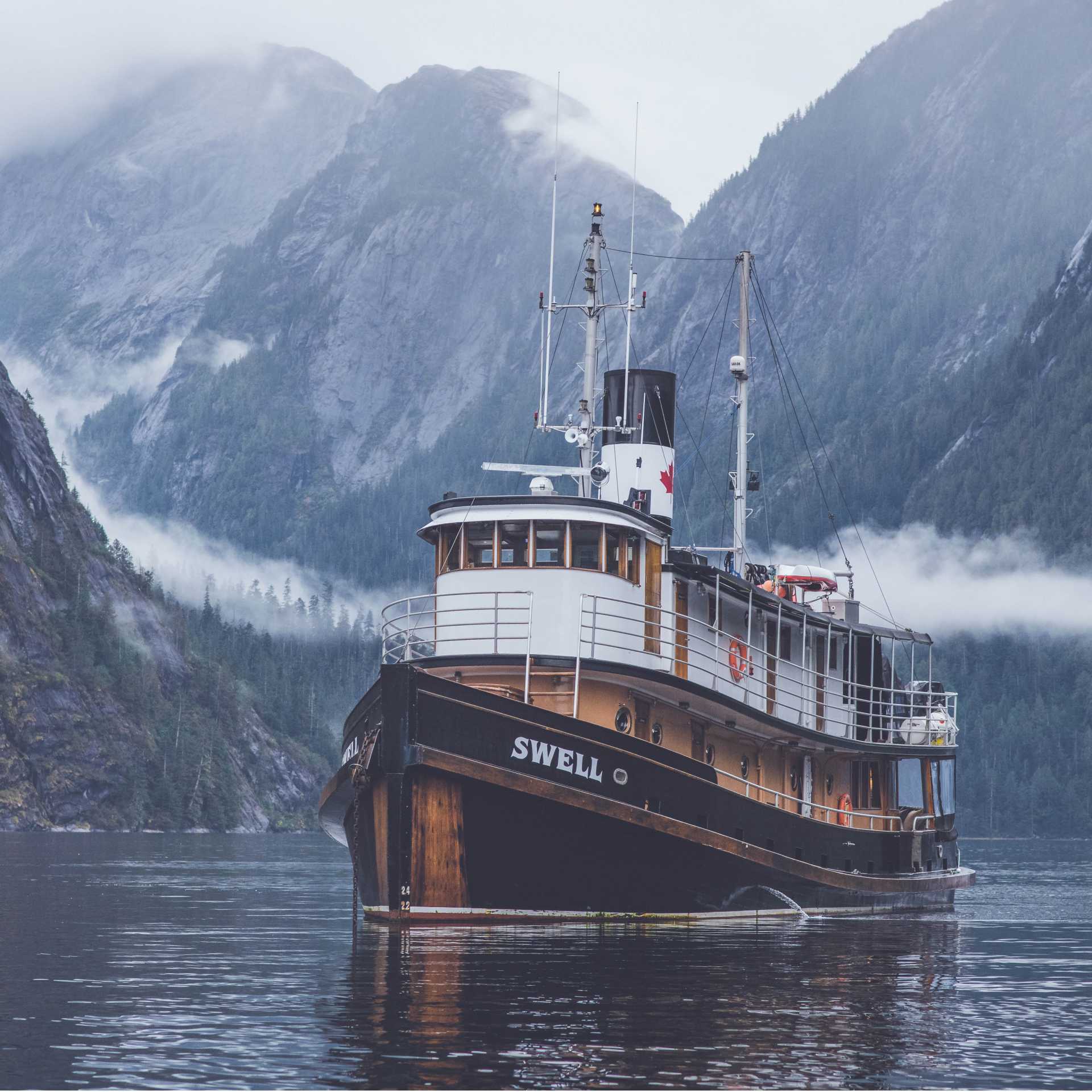 The beautiful converted tug 'Swell'