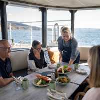 Our chef prepares meals of gourmet Tasmanian seafood