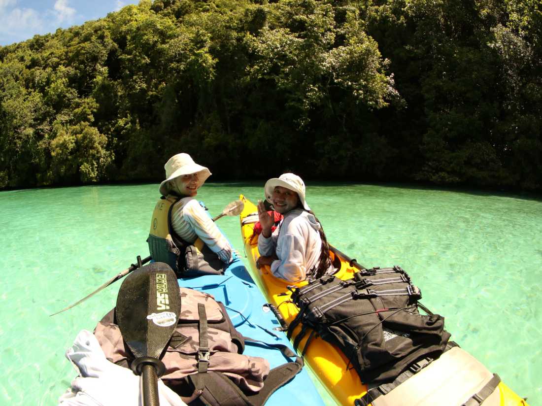 Paddling turqoise waters in Palau |  Mac