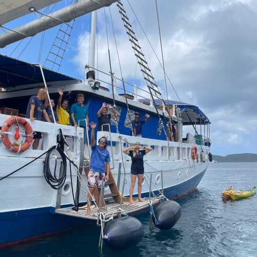 Exploring Palau aboard a small adventure boat