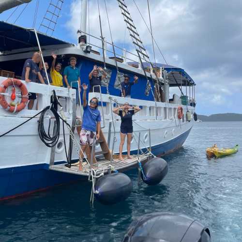 Exploring Palau aboard a small adventure boat
