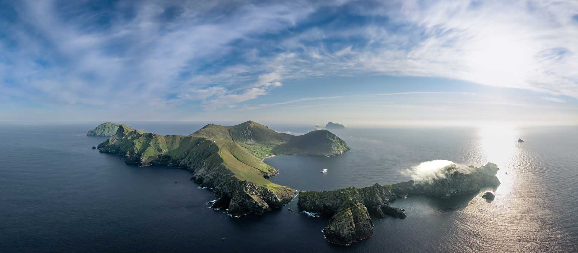 Aerial view of the St Kilda archipelago | Piet van den Bemd