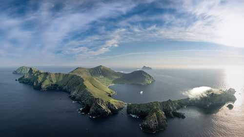 Aerial view of the St Kilda archipelago | Piet van den Bemd
