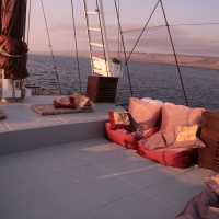 Top deck lounge area aboard Katharina
