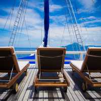 Deck lounge aboard Ombak Putih
