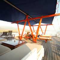 Deck areas aboard Ombak Putih