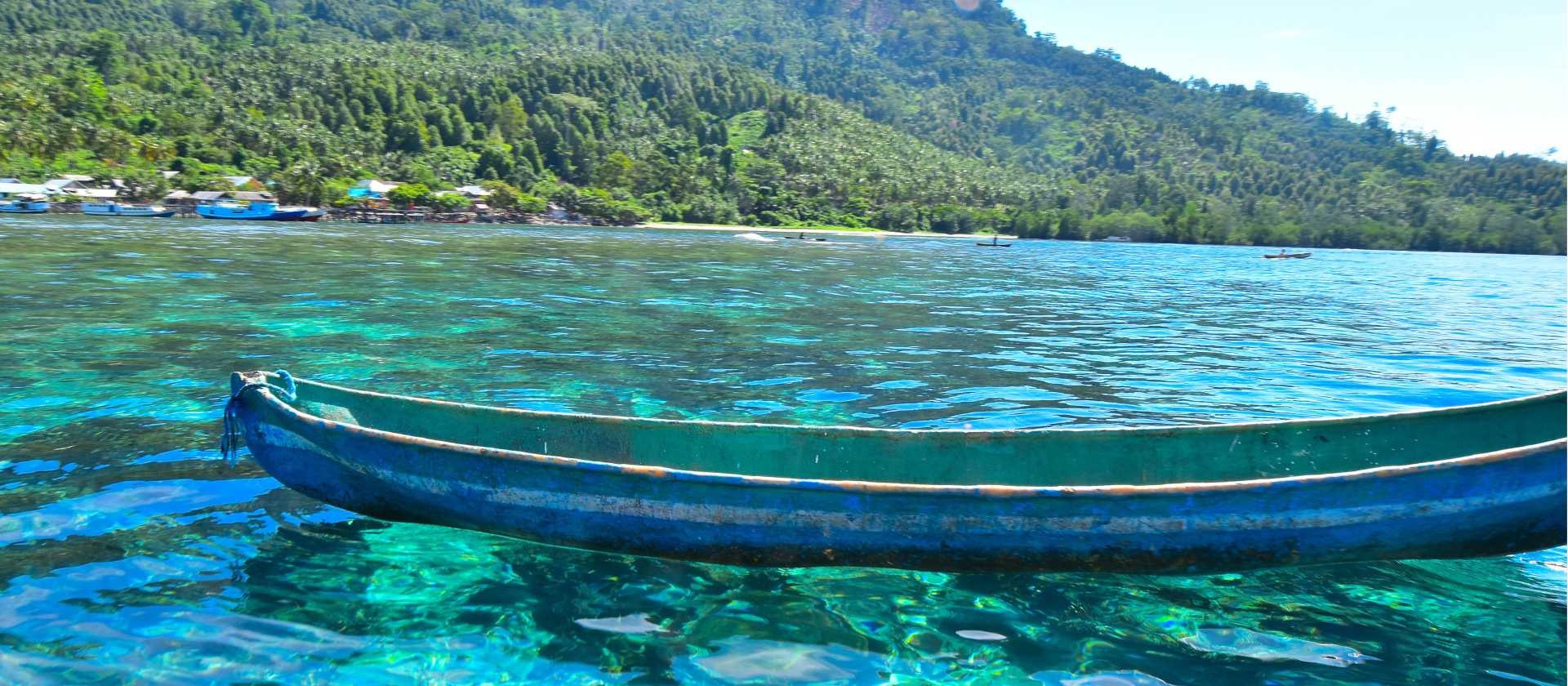 The turquoise waters of the Moluccas Archipelago