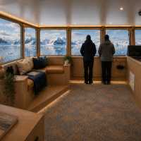The vessel has an open bridge policy with a comfortable lounge