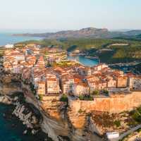 The beautiful village of Bonafacio, on the coast of Corsica