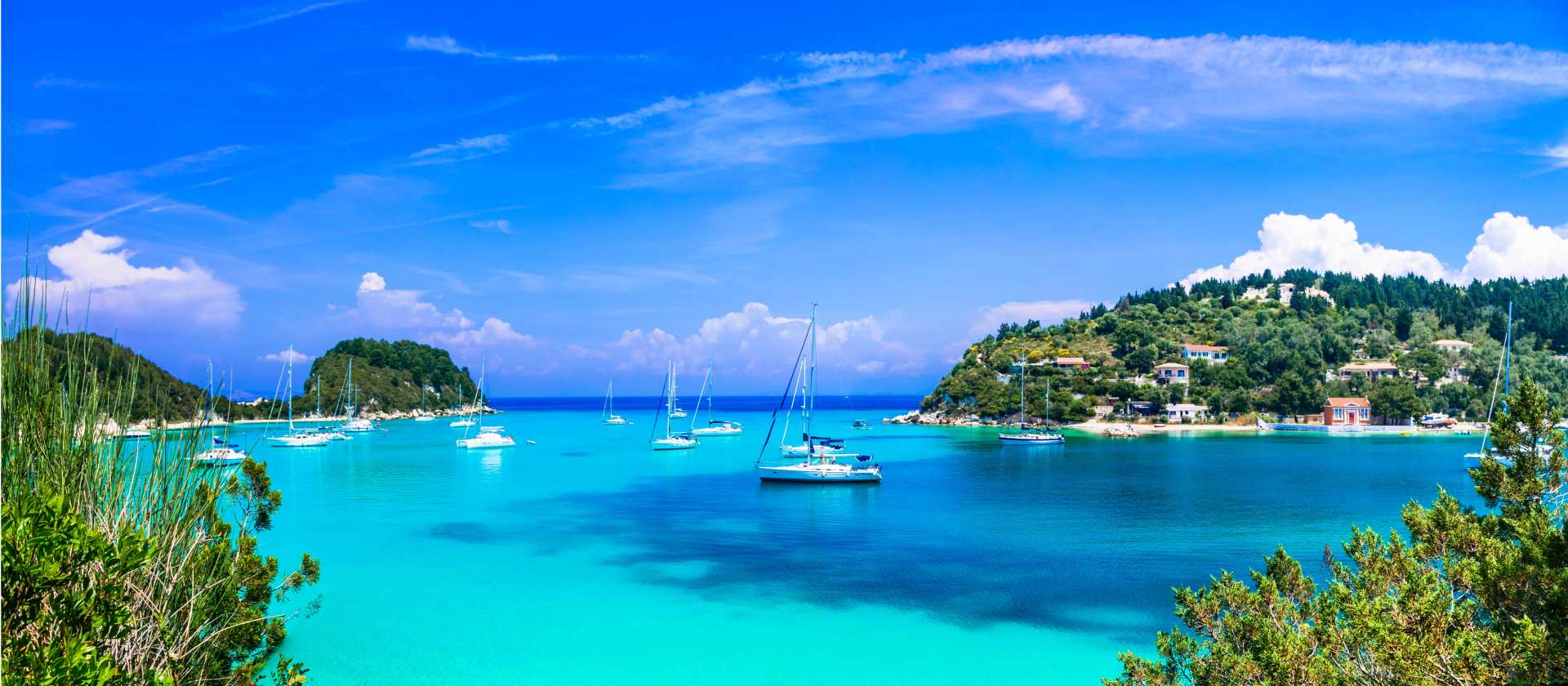 The turquoise waters of Lakka, Paros