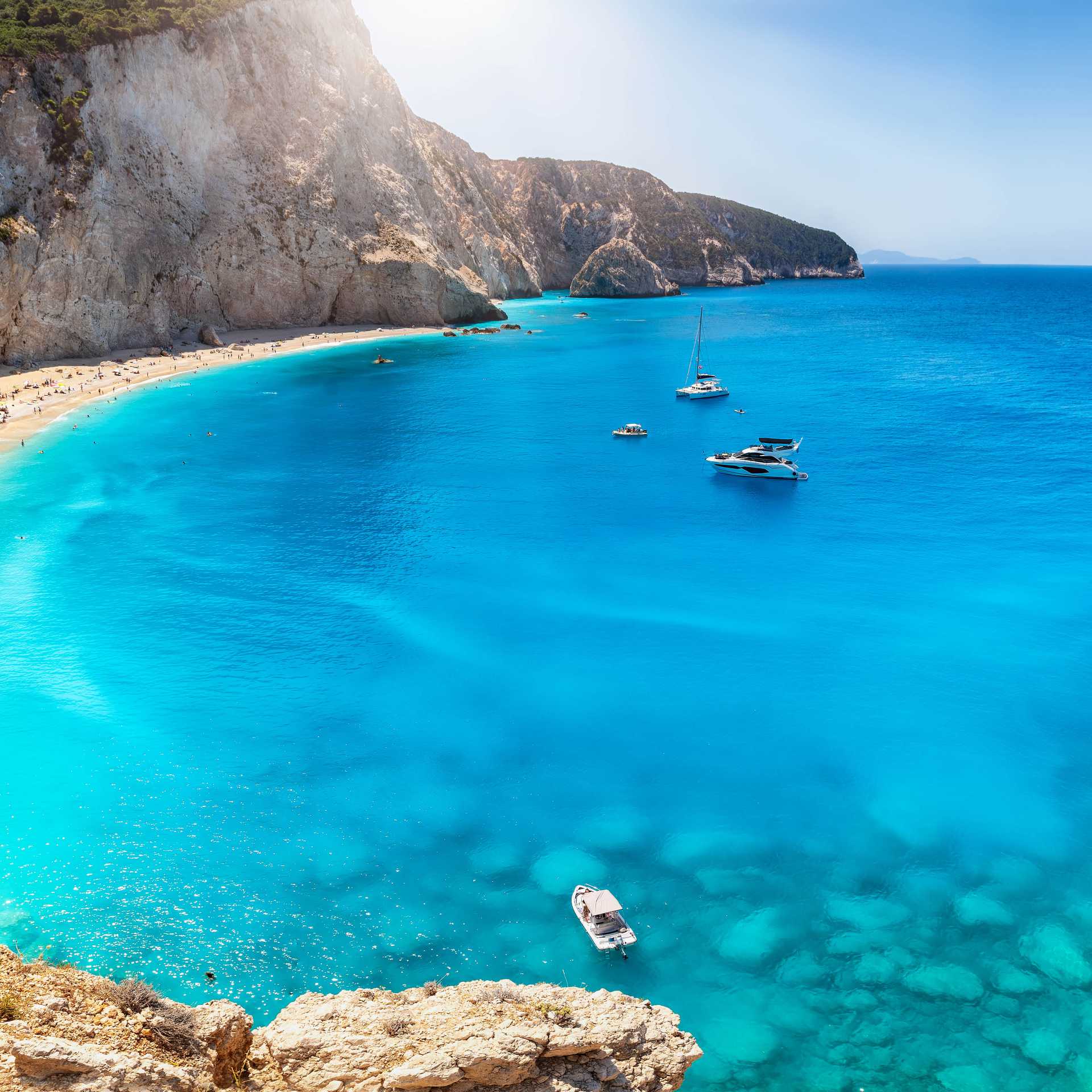 Beautiful beaches and turquoise waters abound on the island of Lefkada