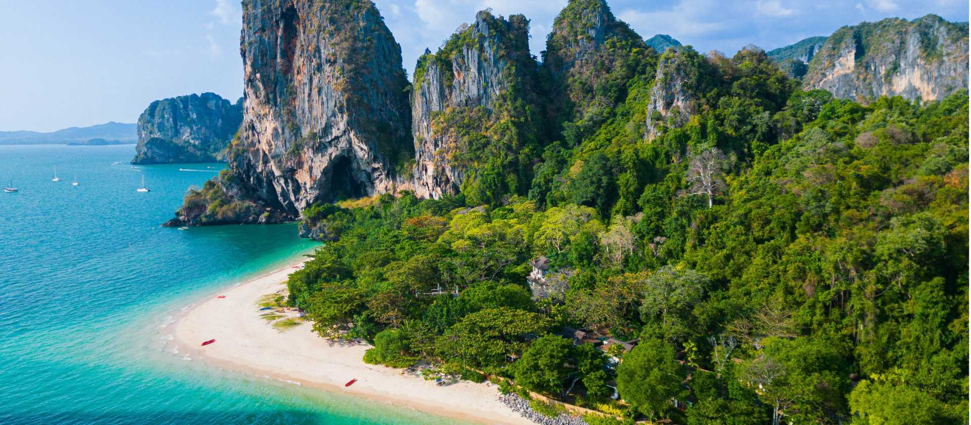 The spectacular limestone karsts around Railay Beach