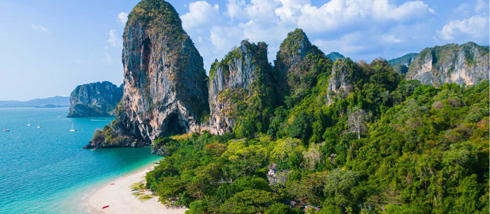 The spectacular limestone karsts around Railay Beach